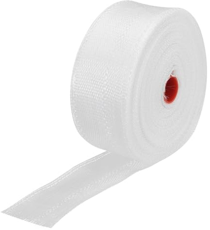 sourcing map Fiberglass Cloth Tape Fiberglass Mesh Glass Fiber Mesh Woven Fiberglass Fabrics Insulation Tape 30m(33 Yard) x30mmx0.17mm for Reinforcement Repair
