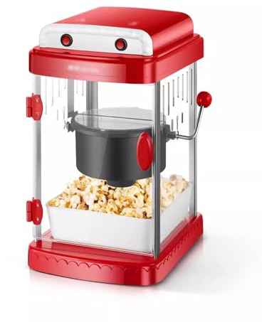 WAOCEO Popcorn machine Commercial Household Popcorn Machine Hot Air Oil Popped Corn Popper Automatic DIY Popcorn Maker Heating Non-Stick Pot Popcorn machine