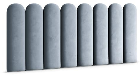 Muralo - Panel acolchado de tela para cojín de pared de terciopelo, para dormitorio, salón, cama, tapizado de pared, cabecero de cama, cojín lumbar, cojín acolchado de terciopelo mágico (azul, 20 cm x