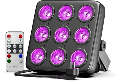 Rtktoup 45W RGBW Par LED, Parlicht Quadrat Bühnenlicht, Partylicht mit Ferngesteuertem Sprachsteuerungs Modus und DMX 8CH, geeignet für Disco Bar Club Hochzeits Nachtclub Architekturbeleuchtung