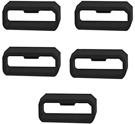 Limtula Lot de 5 anneaux de fixation pour montre intelligente, bracelet de rechange en silicone / support / retenue, 20MM