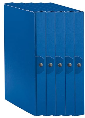 Esselte C24 EUROBOX 25 x 35 cm, rygg 4 cm, blå, 5-pack, 390324050