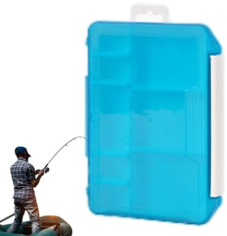 Aufbewahrungstabletts für Angelgeräte, Organizer für Angelköder | Köderbox mit vier Gittern - Tackle Box Organizer, kleine Tackle Box zum Aufhängen, transparent zum Aufbewahren, Seen und Flüsse