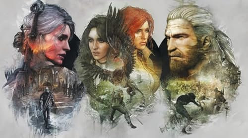 HfmQuisutron Puzzle 1000 Pezzi Gioco Witchers Poster Abilità Colorato Gioco Per Tutta La Famiglia Adulto Wd269Tr