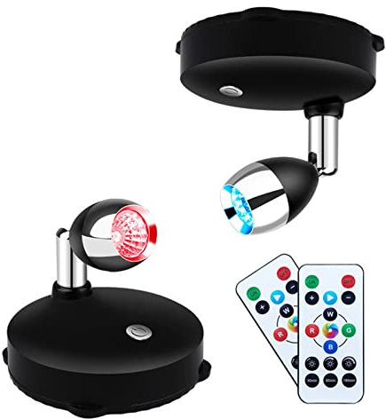 Luz de Imagen Focos de energía de batería Lámpara RGB Temporizador Regulable LED Techo Inalámbrico Luces nocturnas Palo en la Pared Punto de luz Decoración de la habitación