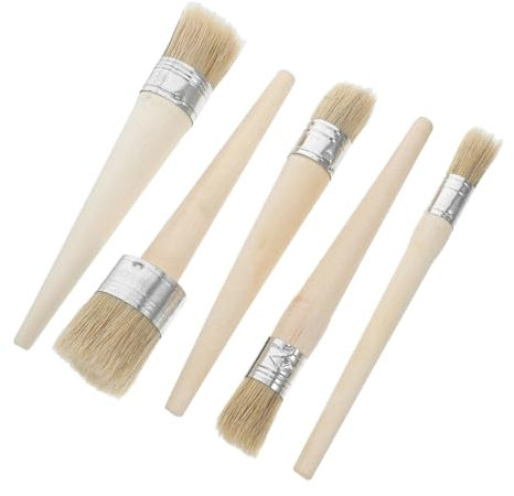 KITANDOVE 5pcs Paint Brush Chalk Brush Glue Brush Chalk Paint for Furniture Wax Brush for Furniture Stencil Brushes Stencil Painting Brush Chalk Painting Brush Furniture Wax Brush Pig Mane