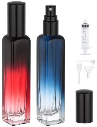 Segbeauty Parfüm Abfüller, 2 Stück 15ml Leere Parfümflaschen, Nachfüllbar und Portable, Flacon Zum Befüllen in Glas, Reiseparfümsprayer für Handtasche, Ferien