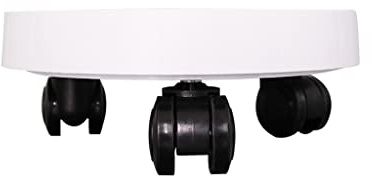 CWCQGH Pflanzenständer, Pflanzen-Caddy, Blumentopf-Tablett, Blumentopf-Wassertablett, Pflanzenwagen mit Rädern, runder Pflanzenwagen, Zimmerpflanze, Blumentopf-Basis, Pflanzenst,White-60cm