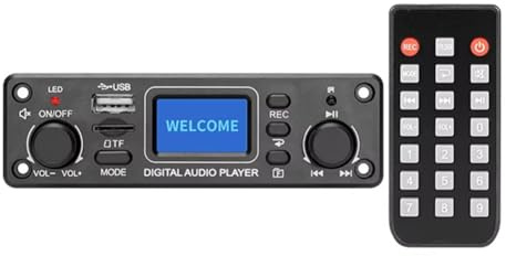 Uxsjakjsd Scheda Decodificatore per Lettore MP3 HiFi Stereo Bluetooth Amplificatore USB/SD/AUX/Optical/Bluetooth Player Blue