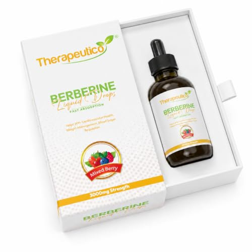 Berberine Supplement Liquid Drops | 3000mg | Mixed Berry Flavour | 99% Bio-Availability | Vegan | 60ml