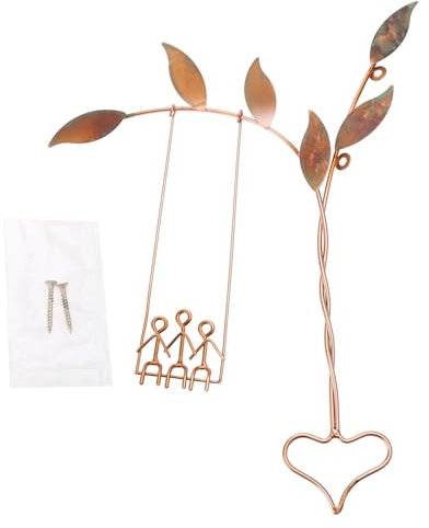 YAOGUI Holz-Wanddekoration, verwurzelt in der Liebe, Schaukelskulptur, Wandkunst, dekorative Wandbehänge, Ornamente für Wohnzimmer, Schlafzimmer, Dekoration, Paar auf Schaukeln, Wandkunst