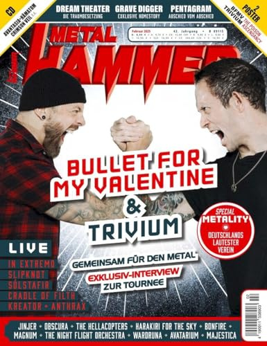 Metal Hammer Magazine Germany 2025-02 Bullet For My Valentine Trivium Dream Theater Grave Digger