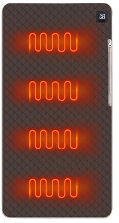 Cuscino Di Sedile Di Riscaldamento A 5 V Intelligente, Riscaldatore Di Sedili Portatili, Calore Del Cuscino Dello Stadio, Portatile E Compatto, Impermeabile, 90x45 Cm, Per Sedia A Rotelle All'aperto I
