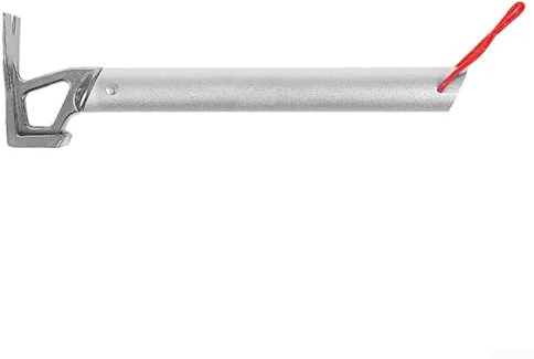 Gdfnmogo Tent Hammer with Stainless Steel Head and Aluminum Alloy Handle, Camping Mallet and Nail Puller for Tent Pegs, Lightweight Portable Hiking and Mountaineering(Silver)