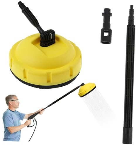 NOLITOY Hidrolavadora Rotativa para Automóviles Limpieza De Patios y Garajes [Alta Presión] [Boquilla Giratoria Plástico] Mango Largo para Superficies Planas Exteriores