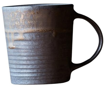 NUOBESTY Tasse Céramique Rétro pour Boissons Mug de Bureau Style Scandinave avec Anse Confortable pour Café Thé et Lait