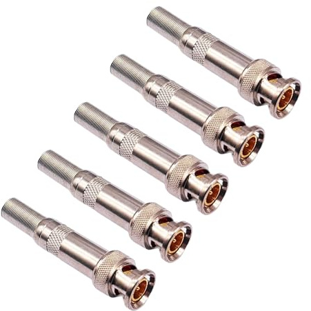 Zkydhbd 3. Connecteur BNC mâle torsadé à souder pour câble vidéo en cuivre CCTV Installation facile Raccords BNC sans soudure