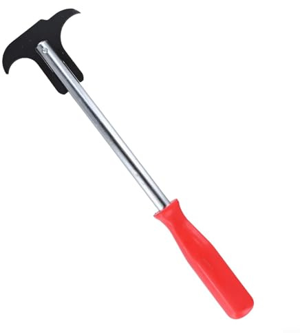Oil Seal Puller for Car Repair - Double Hook Grease Extractor Tool with 305x80mm Alloy Construction, Black Oxide Coating, Red/Black/Silver for Beari