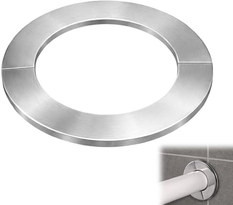 ikBrtaiay Rosetta per canna fumaria, 120 mm, rosetta di copertura in acciaio inox, manicotto per tubo di riscaldamento, rosetta per lavandino, rubinetti da cucina, WC