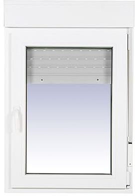 Ventanastock PVC 800x1155 Practicable Oscilobatiente Derecha con Persiana PVC 1 hoja