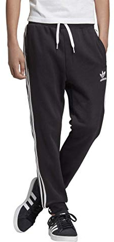 adidas Originals-girls 3-stripes Pants, Black/White, Large US