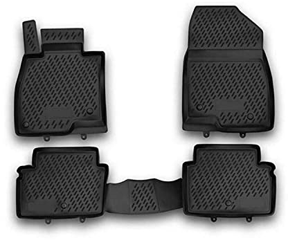 OMAC Gummimatten Fußmatten kompatibel mit Mazda 6 Kombi 2012-2021 TPE Automatten Schwarz 4X
