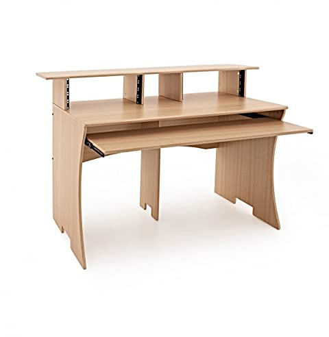 3 Tier Home Studio Desk - Furniture for Pro Audio & Recording Natural