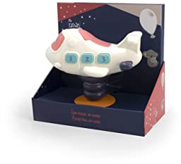 Tachan - Avion Balancin De Mesa con Ventosa, Juguete En Formade Avion, Puede Adherirse A Una Mesa O Trona para Evitar Que Lo Tiren, Posee Botones con Diferentes Sonidos Y Luces