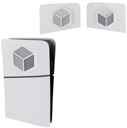 P5 Slim Faceplates Custodia superiore, piastra di ricambio superiore antipolvere ABS dissipatore di calore per PS5 Slim Accessori 2023 Console Faceplates (custodia superiore 2 pezzi)