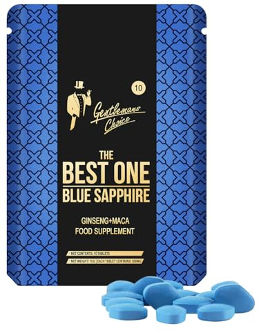 Gentleman's Choice™ Blue Sapphire | 10 Tablets | Fast Effect Male Performance Enhancing 100% Herbal Food Supplement | Fast Acting | Ginseng | Energy and Stamina Support | Made in UK