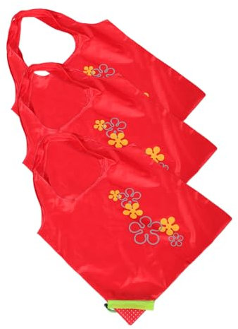 MAGICLULU Einkaufswagentaschen 3 Stk Aufbewahrungsbeutel Kekstüten zum Verschenken Faltbare n einkaufstasche wiederverwendbare Tragetaschen Aufbewahrungstasche Obst erdbeer tasche