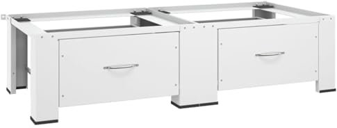 Gecheer Doppel-Untergestell für Waschmaschine und Trockner Weiß