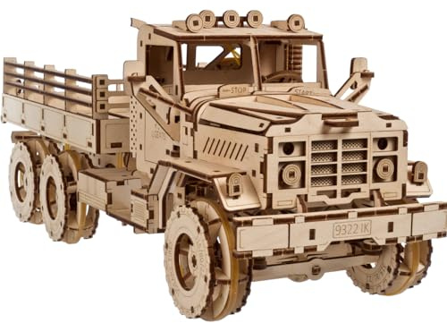 UGEARS Cargo Truck - Puzzle in legno 3D per adulti - Hobby per uomini da costruire - Kit di modellismo per auto per adolescenti - Rompecabezas 3D per adulti
