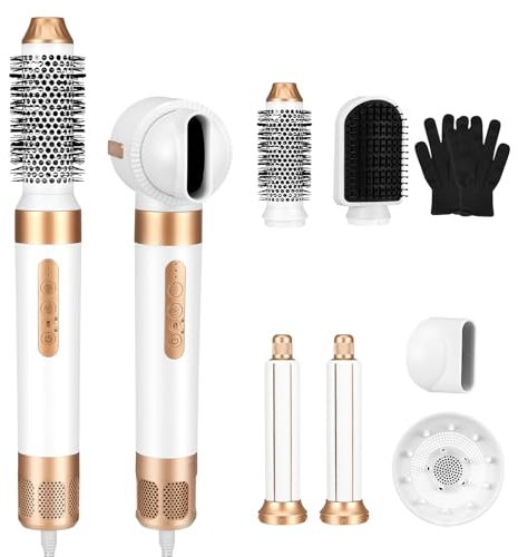 Nuision 7 in 1 Hot Air Styler, Hair Dryer Brush for Hair Styling, Auto Hair Hairstyler, [110000 RPM] High-Speed Ionic Hot Hair Dryer for Volumizing, Curling, Straightening,All Hair Types,3 Speeds&Temp