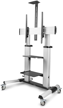 StarTech Rolling TV Cart up to 100in, 220lb (1110C-MOBILE-TV-CART)