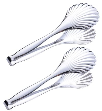 EPIGEIST 2 pièces Pinces à Servir Inox Pinces Barbecue Légères Résistantes Rouille pour Viande Salade Cuisine Maison et Restauration