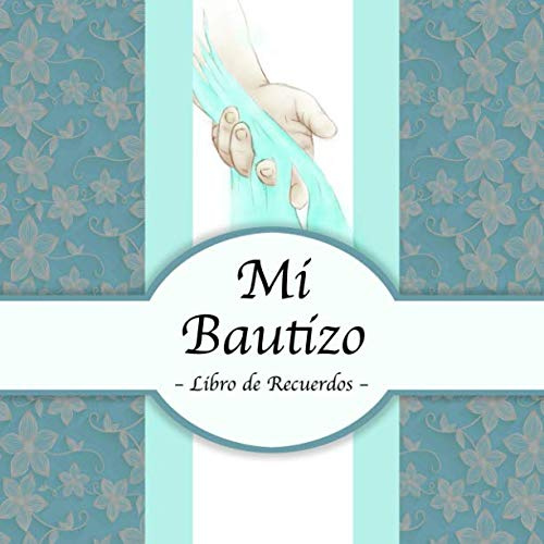 Mi Bautizo: Libro de Firmas, Recuerdos y Consejos a los Padres I Fuente Bautismal Azul I Para 50 personas I Para Deseos escritos y las Fotos más ... de regalo para el bautizo de niños y niñas
