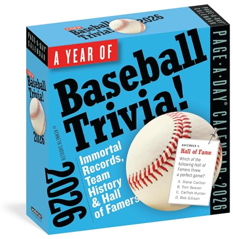 Year of Baseball Trivia Page-A-Day® Calendar 2026: Immortal Records, Team History & Hall of Famers