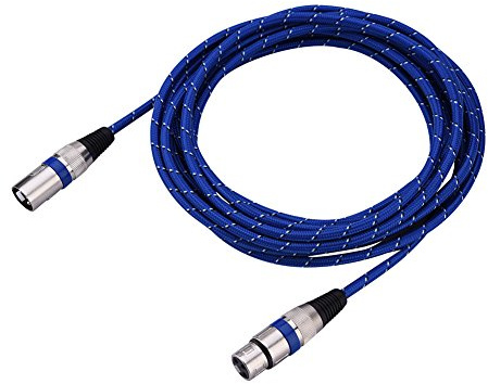 Zerone XLR-Kabel Stecker auf Buchse 1/1,8/3/5/10/15/20 m Mikrofonkabel XLR 3-polig Audiokabel XLR/Mikrofon Balanced für Verstärker, Mikrofone und Mixer 5m