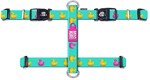 Max & Molly Hundegeschirr in H-Form, Ultrabequemes Geschirr Hund aus Neopren für mittelgroße Hunde, Ducklings/M, Gepolstert, Sicher & Ultraleicht – Komfort für deinen treuen Begleiter