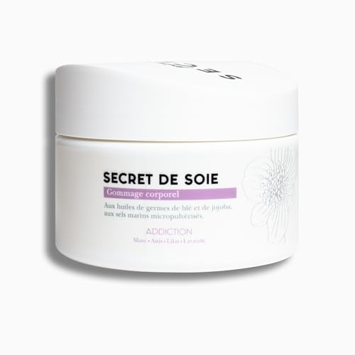 PIN UP SECRET - Gommage Corps Secret de Soie - Exfoliant Peau - Élimine les Peaux mortes et Renouvelle la Peau - Parfum Musc, Anis, Lilas, Lavande