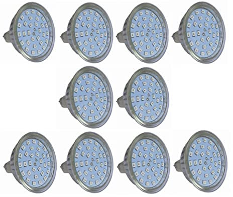 ANTYX 1. 2V / 24V GU5.3 MR16 LED Faretto, Bianco/Blu/Verde/Rosso GU5.3 GX5.3. Lampadina da Incasso da Incasso a bi-Pin 35W Lampadina di Ricambio alogena for l'illuminazione del Pista di Accento