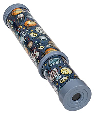 MIJOMA Kaleidoskop Weltall, Staunen und Experimentieren mit Spiegeln, Licht und Farben, Mitbringsel (blau-grau)