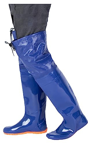 Watstiefel Landwirtschaftliche wasserdichte Watstiefel aus PVC, bequeme, rutschfeste und verschleißfeste Watstiefel mit Rindsrippensohle for Herren und Damen (Color : A4, Size : 47)