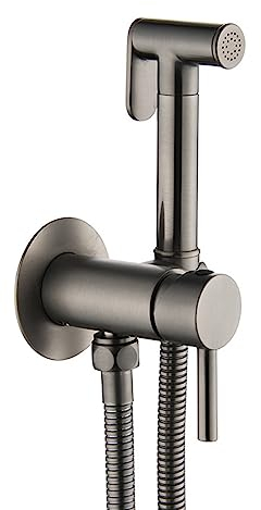 Douchette Toilette Wc Suspendu,Pistolet Gris,Douchette Wc Kit Complet,PulvéRisateur De Bidet,MéLange Chaud Et Froid Tout Cuivre,gris Pistolet A