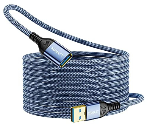 USB 3.0 Verlängerungskabel 4M, USB Typ A Mann zu Weiblich 5Gbps Daten Sync USB Verlängerungskabel kompatibel mit Drucker,Tastatur, Oculus Rift, Festplatte, PS VR, HTC Vive, Kartenleser, Kamera,Blau