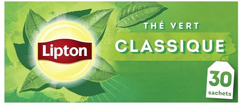 Lipton, Tè verde, tè verde asiatico, freddo o caldo, sapore classico, relax, ingredienti naturali al 100%, 30 bustine