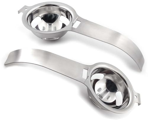 Lexenic Stainless Steel Egg Separator - 2 Pack | Premium Kitchen Gadget for Precision Cooking and Baking | Food Grade Egg Yolk and White Filter