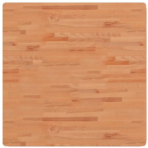 vidaXL Piano per Tavolo 90x90x1,5 cm Quadrato Legno Massello di Faggio