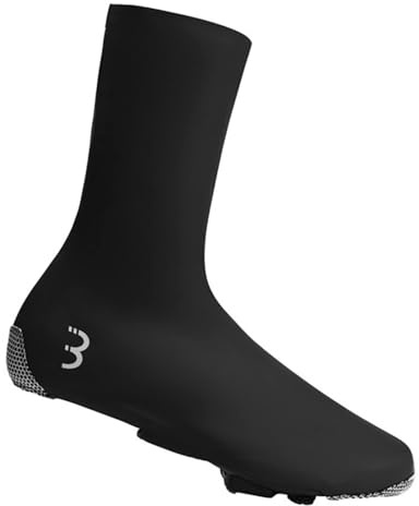 BBB Cycling Overshoes Waterproof Cycling Shoe Covers Aerodynamic and Lightweight Road Bike Shoe Covers Race Overshoes Cycling RaceFlex Zipperless BWS-29 Black 41/42